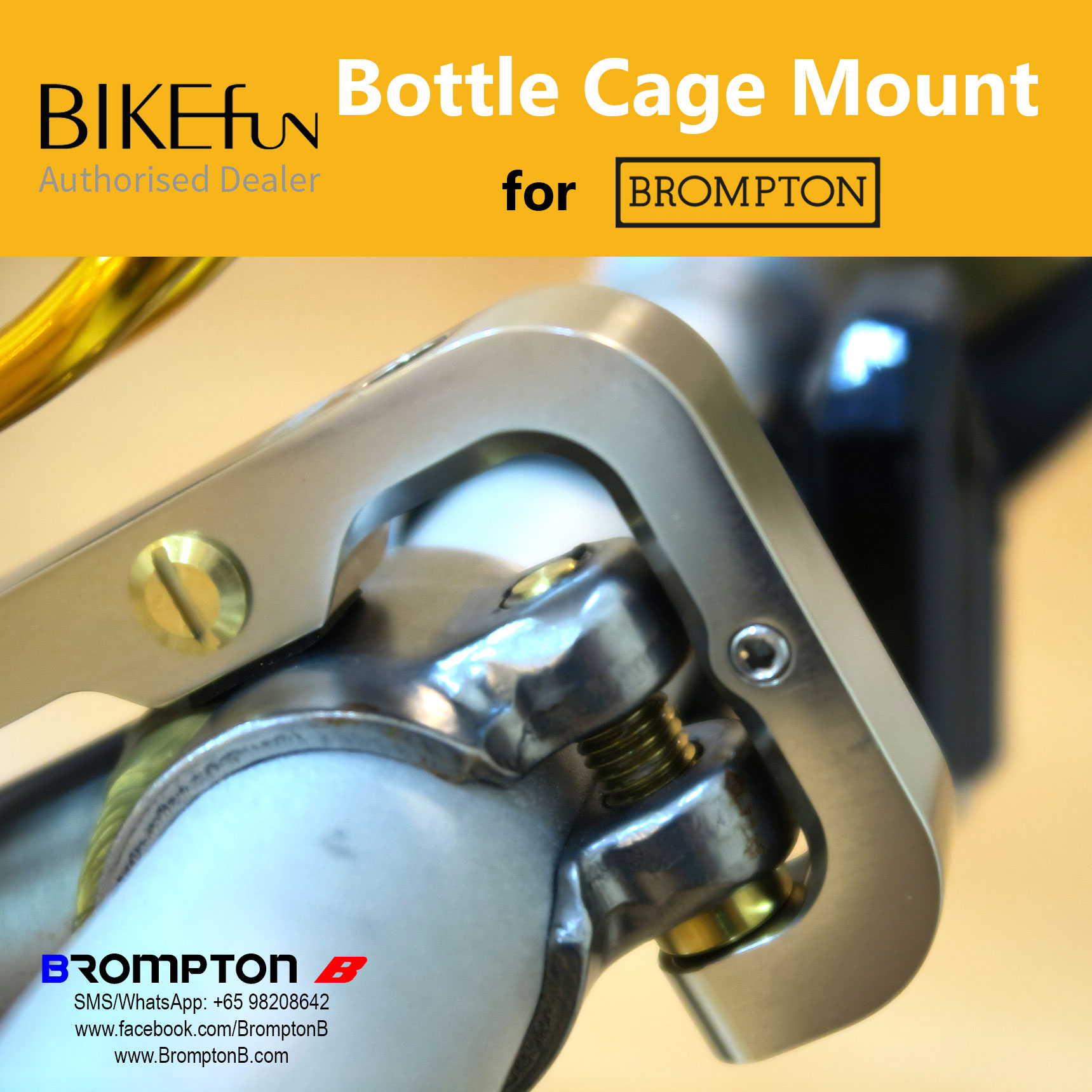 BIKEfun Bottle Cage Adapter for Bromptons - Image 2