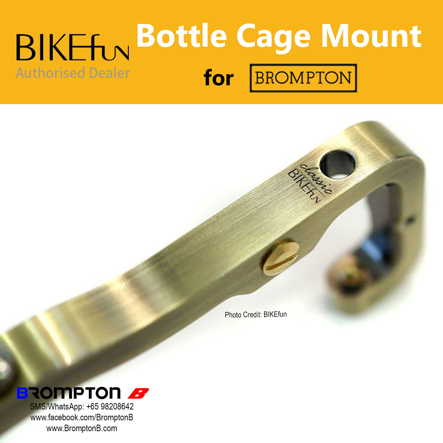 BIKEfun Bottle Cage Adapter for Bromptons - Image 7