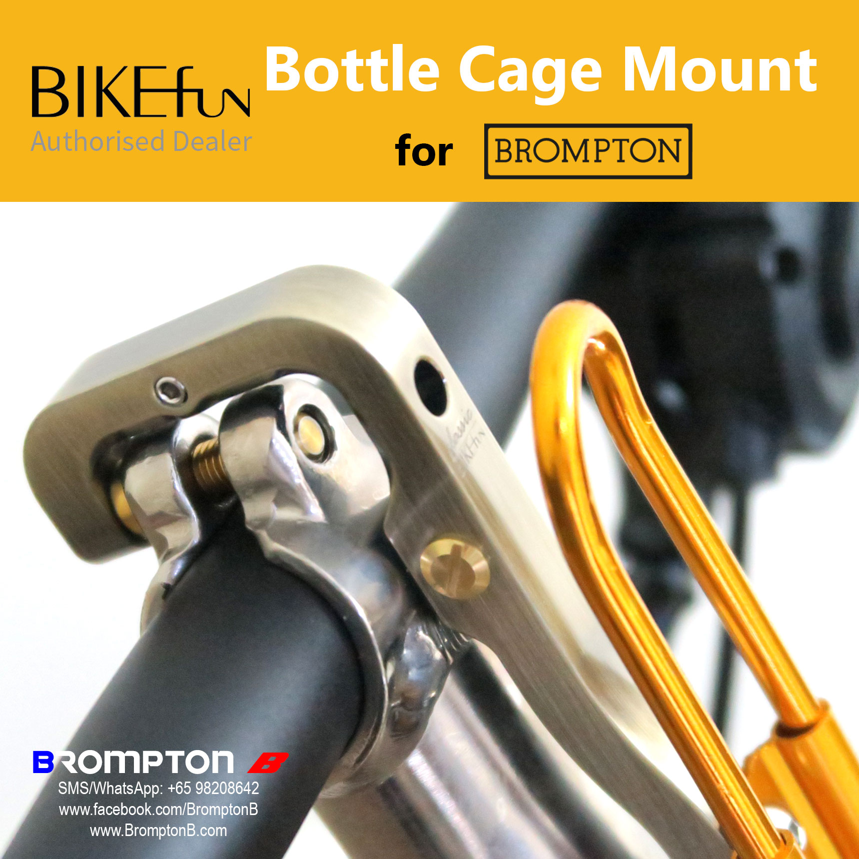 BIKEfun Bottle Cage Adapter for Bromptons - Image 9