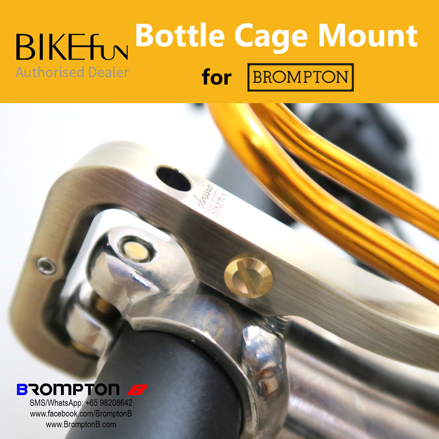 BIKEfun Bottle Cage Adapter for Bromptons - Image 10