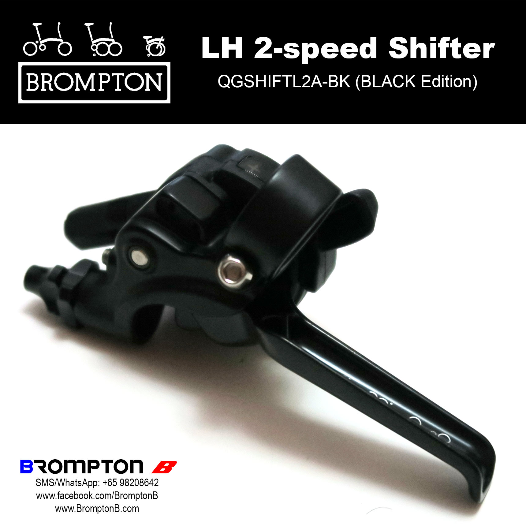 BROMPTON LH 2-speed shifter/levers (BLACK Edition) - Image 4