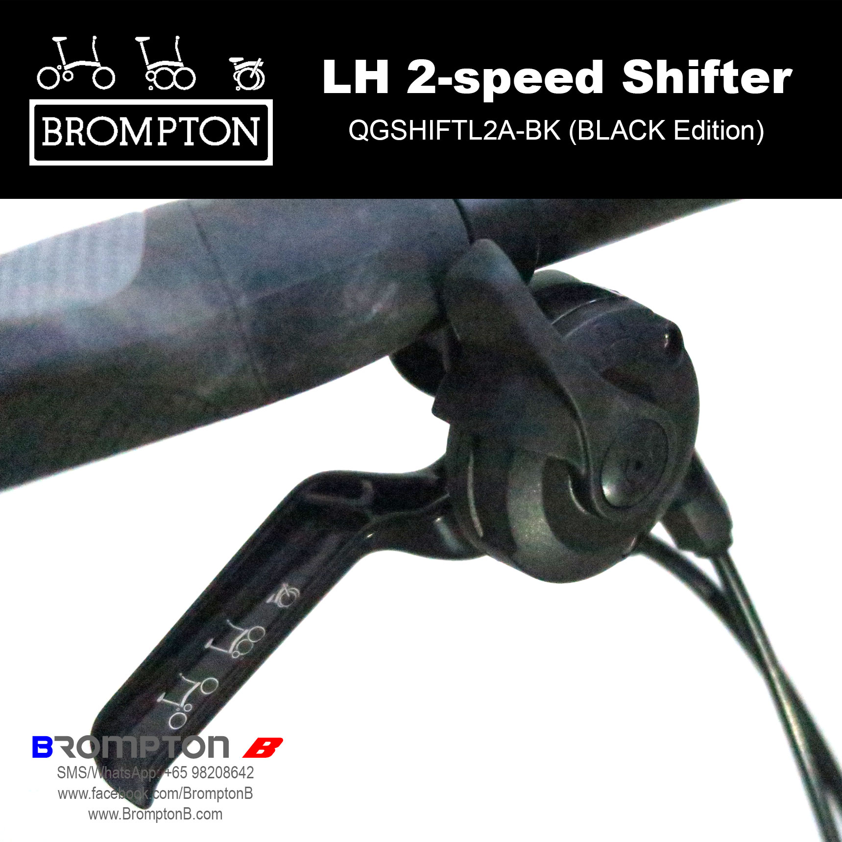 BROMPTON LH 2-speed shifter/levers (BLACK Edition) - Image 7