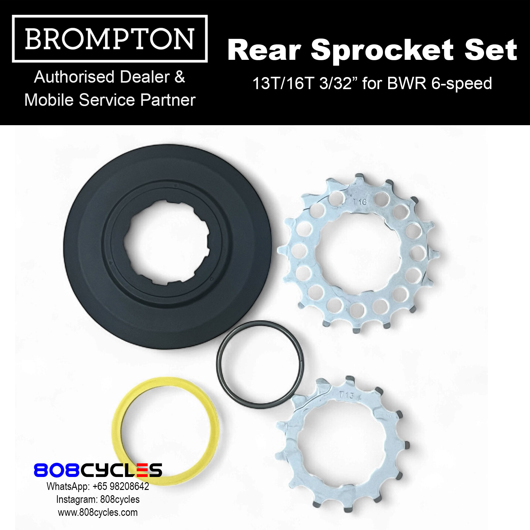 BROMPTON Rear Sprocket Set (for 6-speed BWR)
