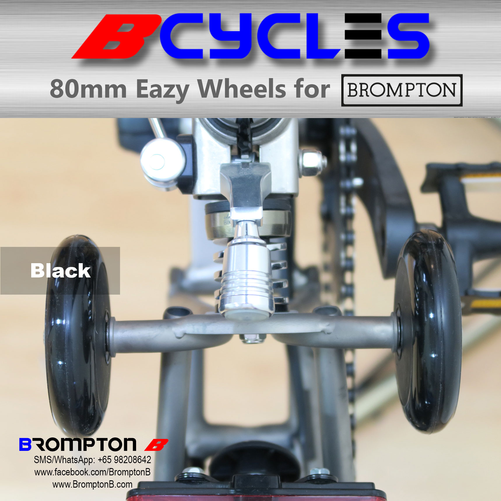 B-Cycles 80mm Eazy Wheels (for Bromptons) - Image 4