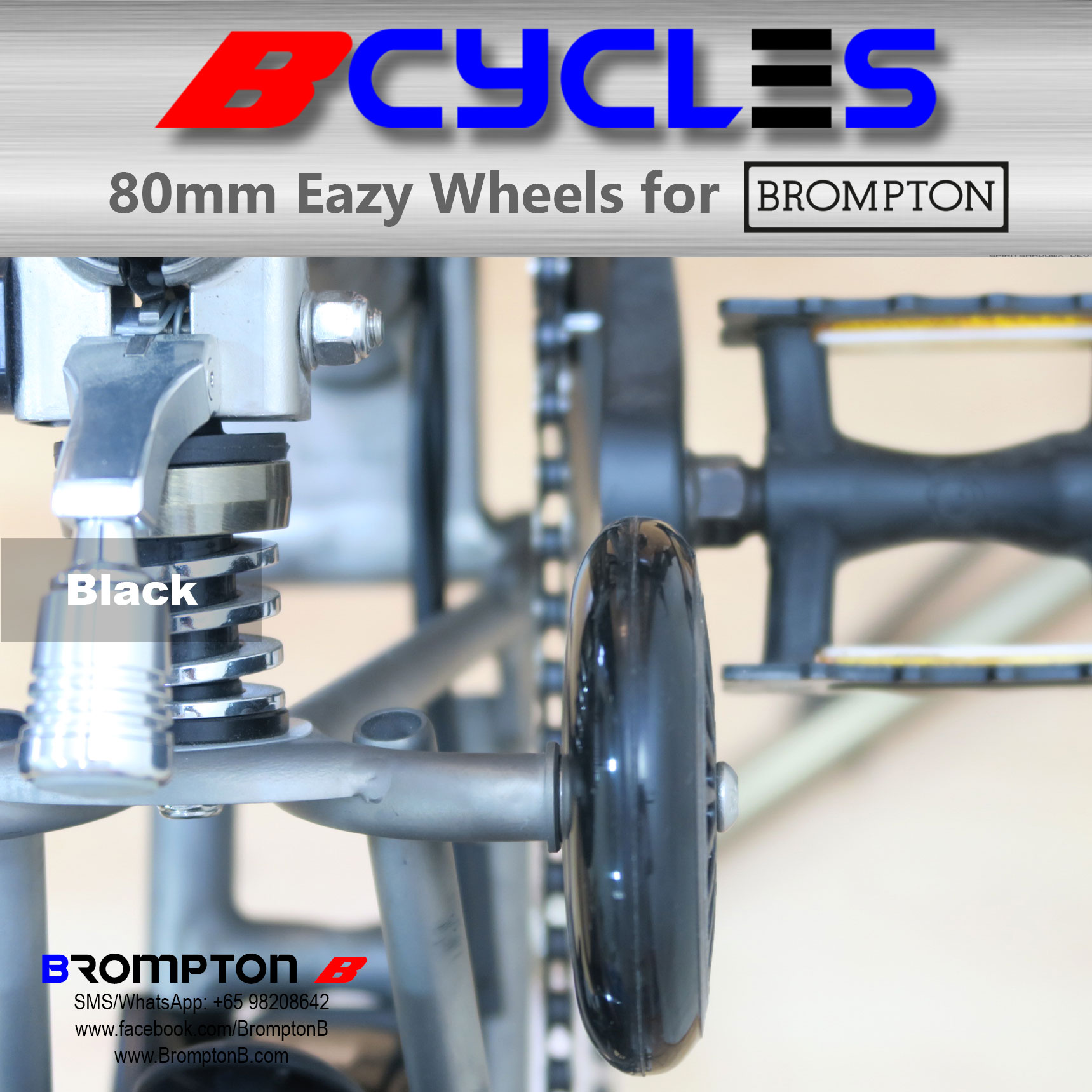 B-Cycles 80mm Eazy Wheels (for Bromptons) - Image 5