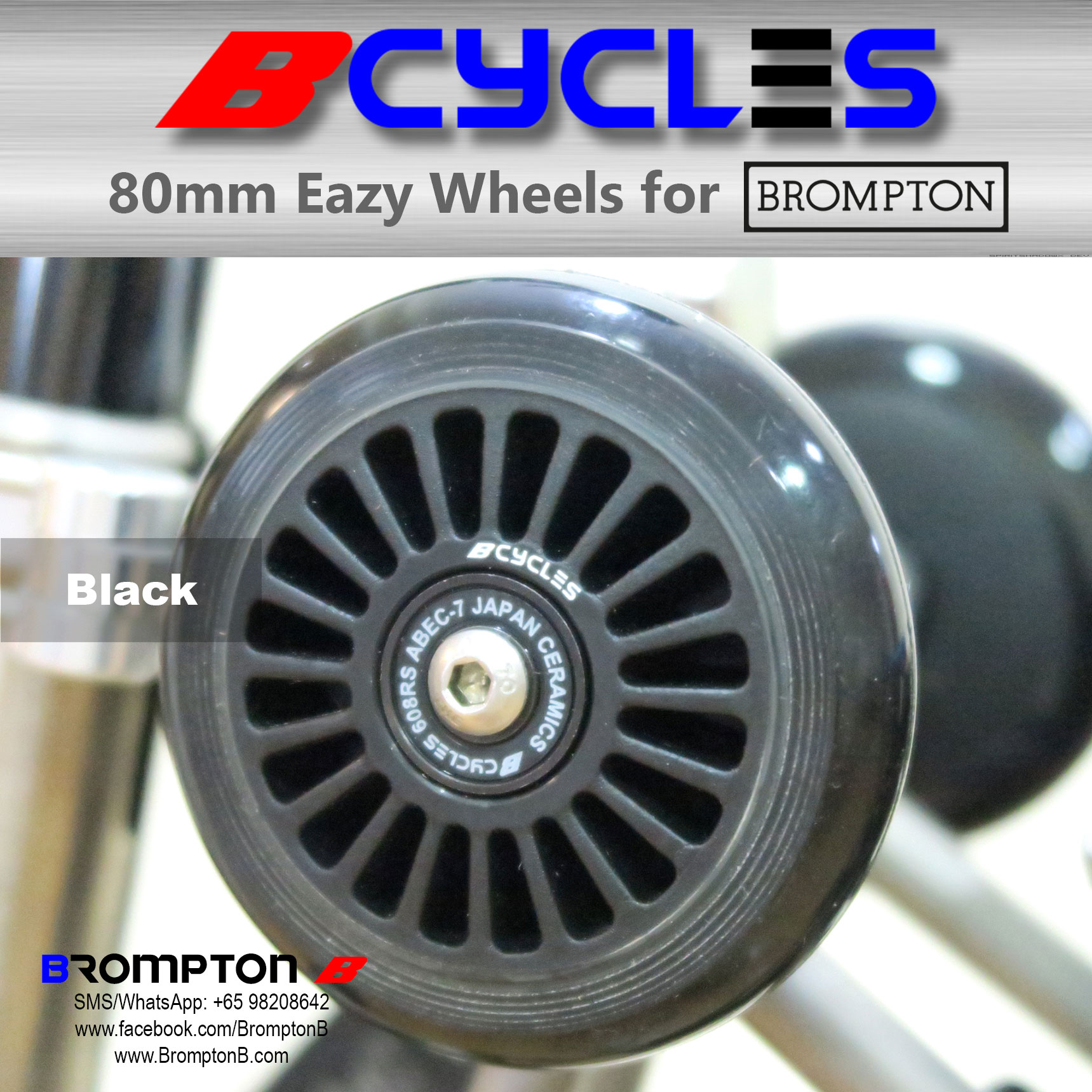 B-Cycles 80mm Eazy Wheels (for Bromptons) - Image 8