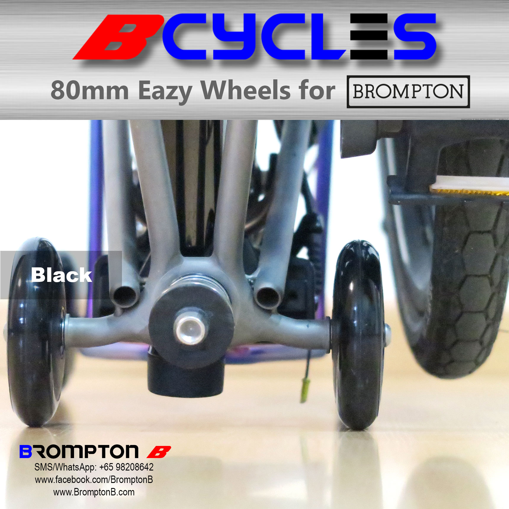 B-Cycles 80mm Eazy Wheels (for Bromptons) - Image 12