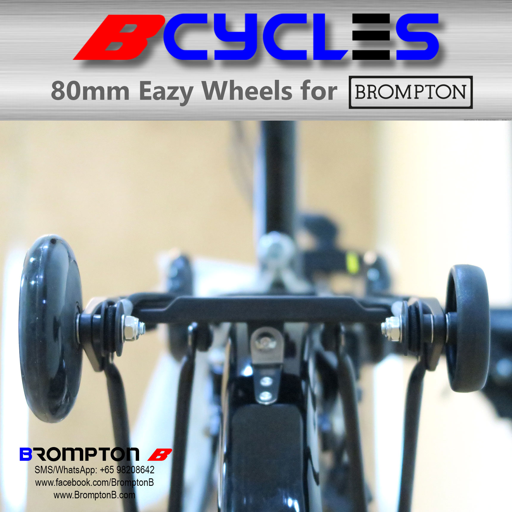 B-Cycles 80mm Eazy Wheels (for Bromptons) - Image 13