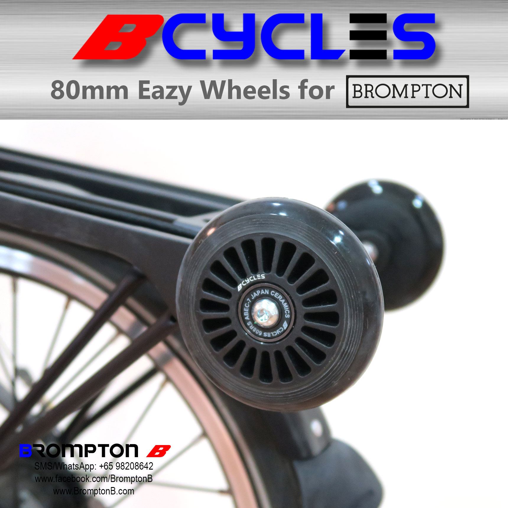 B-Cycles 80mm Eazy Wheels (for Bromptons) - Image 15