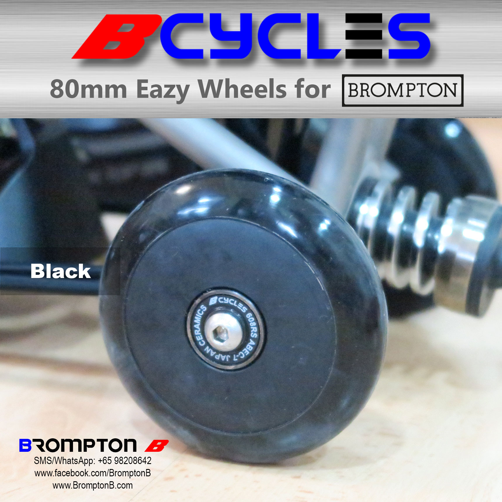 B-Cycles 80mm Eazy Wheels (for Bromptons) - Image 20