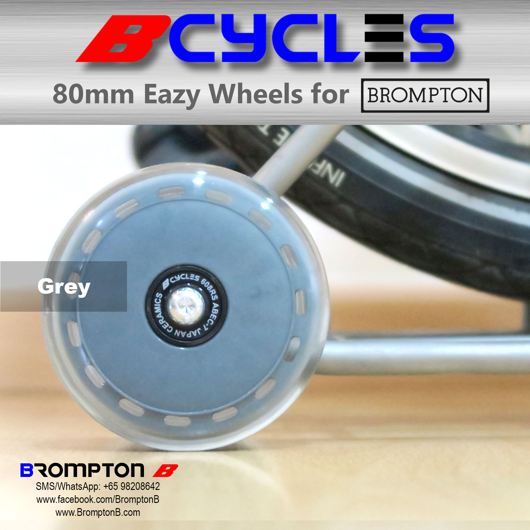 B-Cycles 80mm Eazy Wheels (for Bromptons) - Image 24