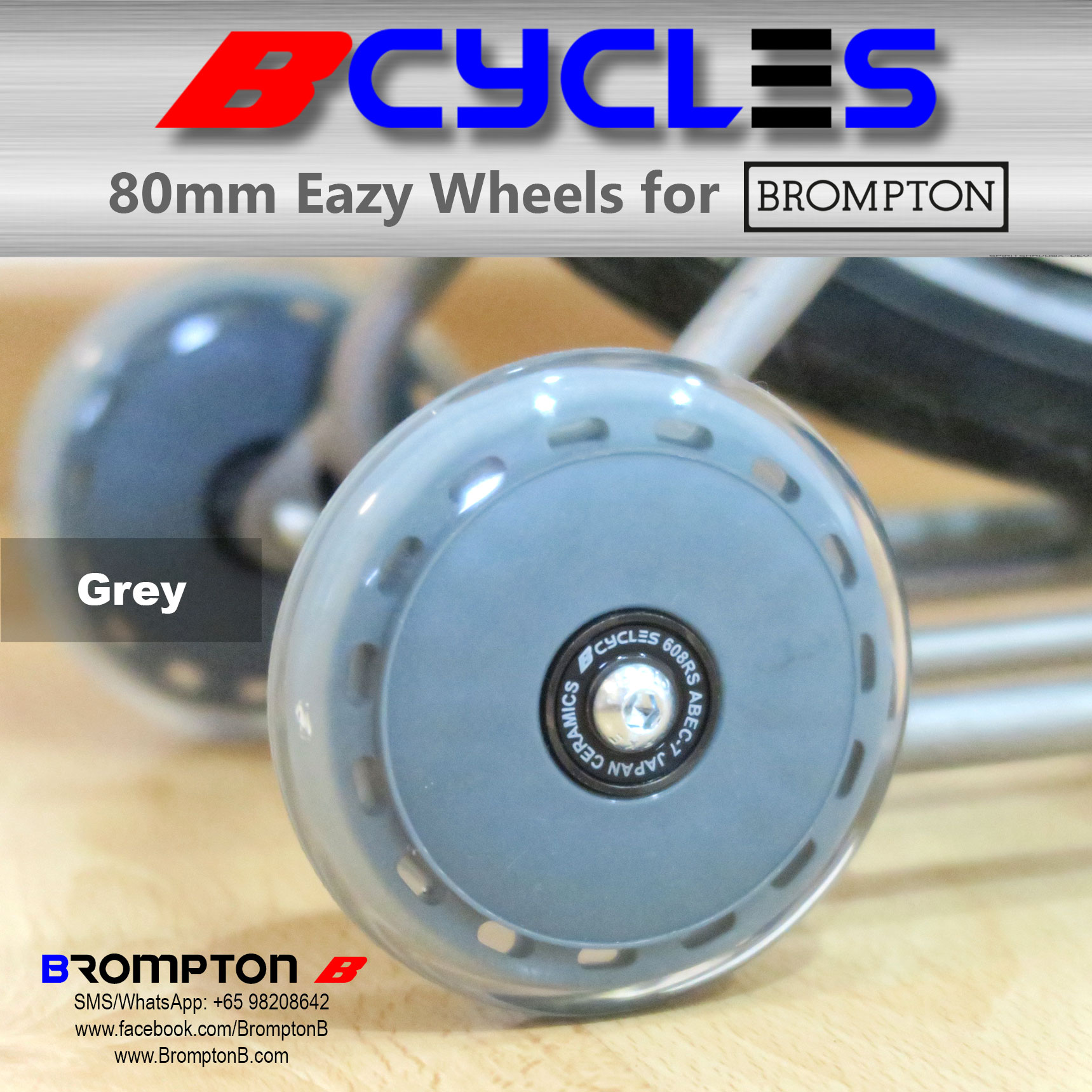 B-Cycles 80mm Eazy Wheels (for Bromptons) - Image 25