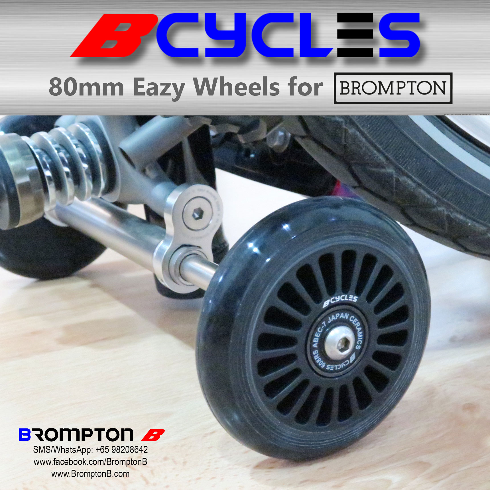 B-Cycles 80mm Eazy Wheels (for Bromptons) - Image 28