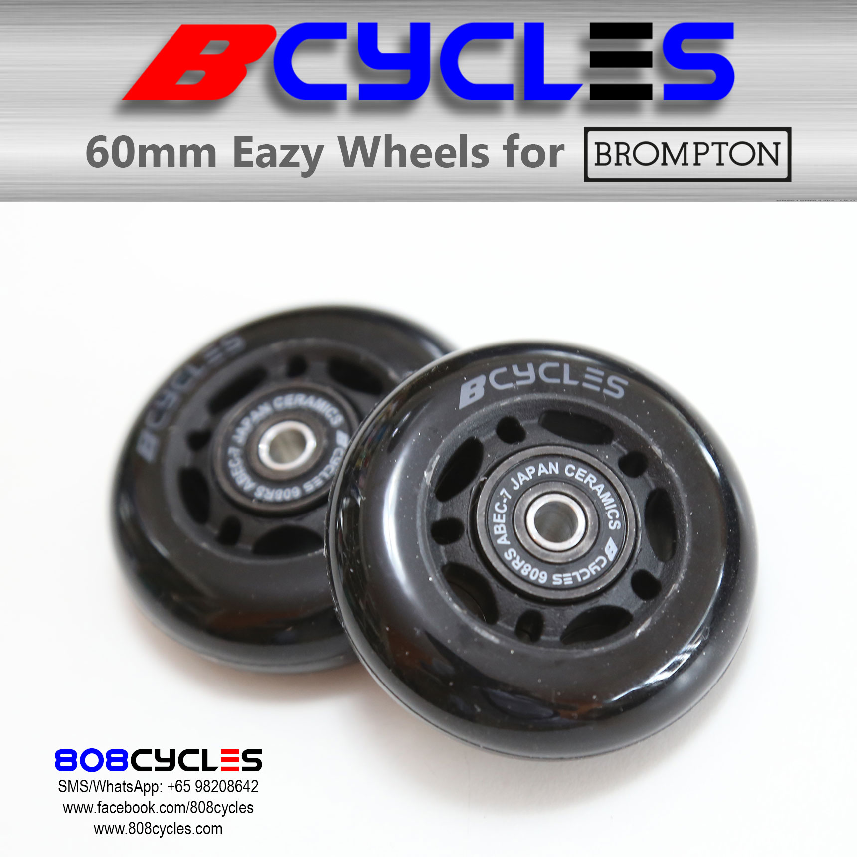 B-Cycles 60mm Eazy Wheels (for Bromptons) - Image 3