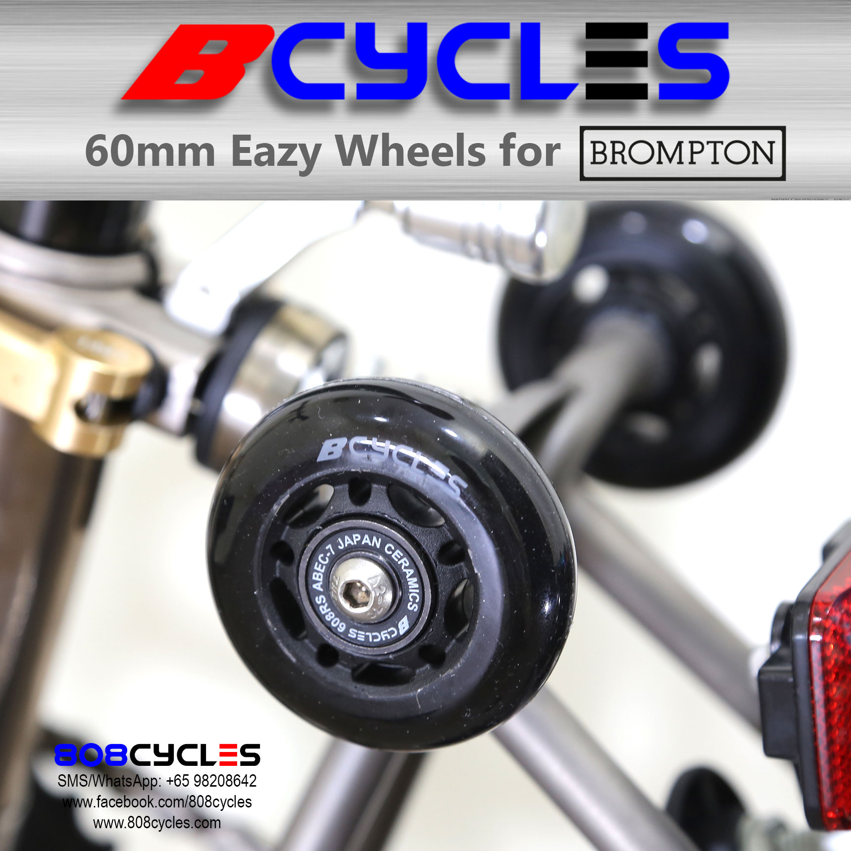 B-Cycles 60mm Eazy Wheels (for Bromptons) - Image 4