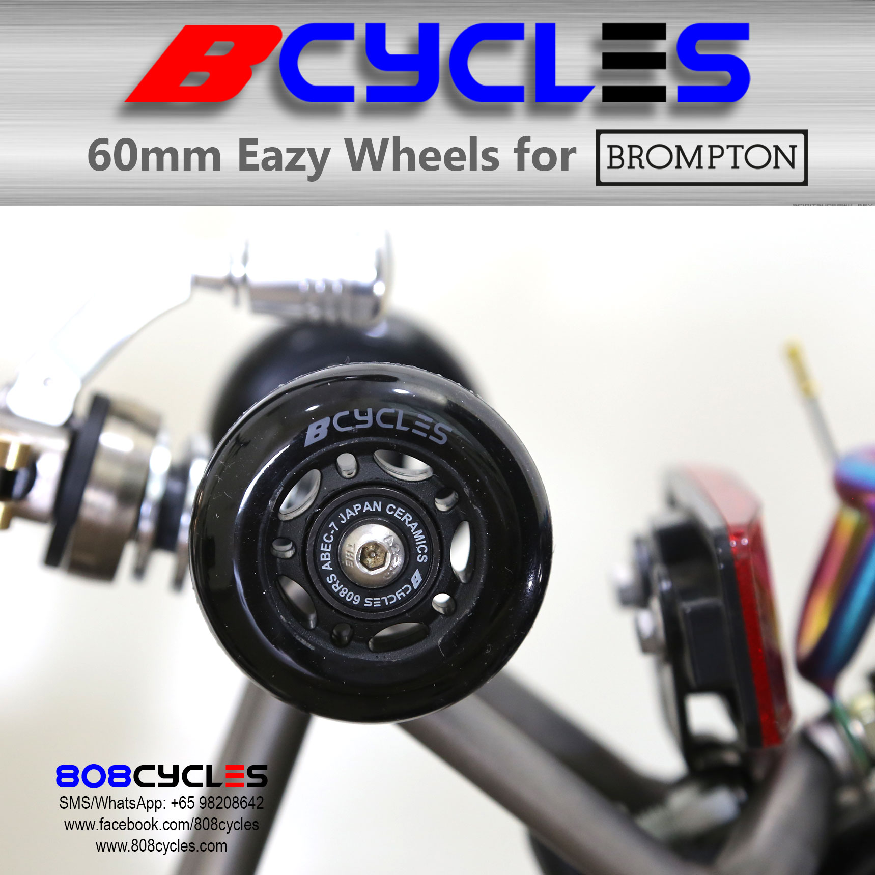 B-Cycles 60mm Eazy Wheels (for Bromptons) - Image 5