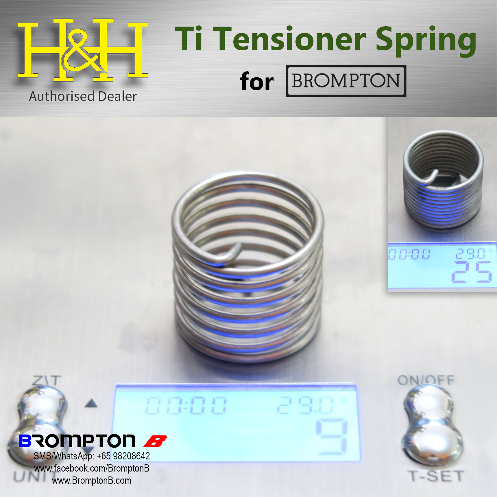 H&H Titanium Spring for Brompton Tensioners - Image 3