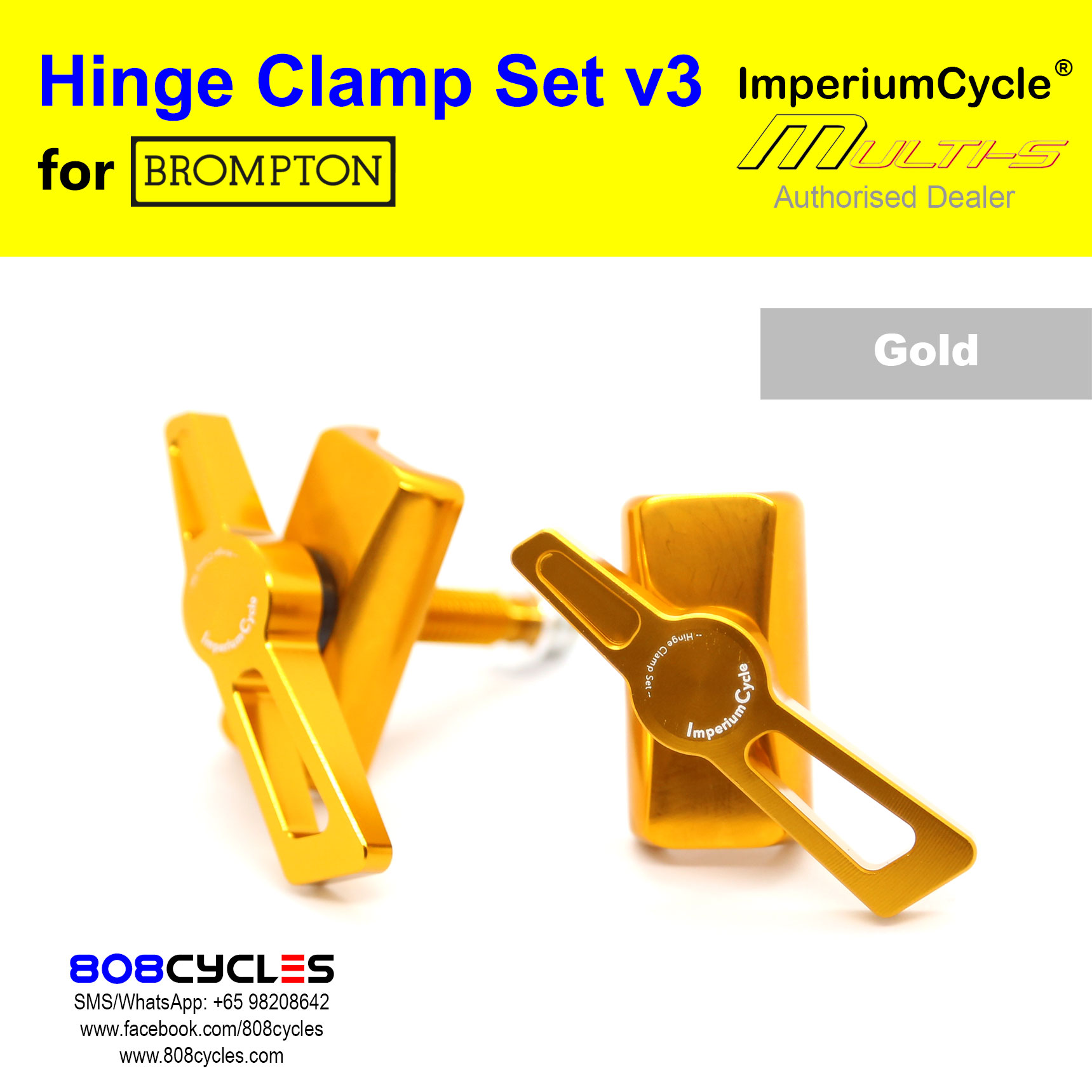 Multi-S Hinge Clamp Set for Bromptons