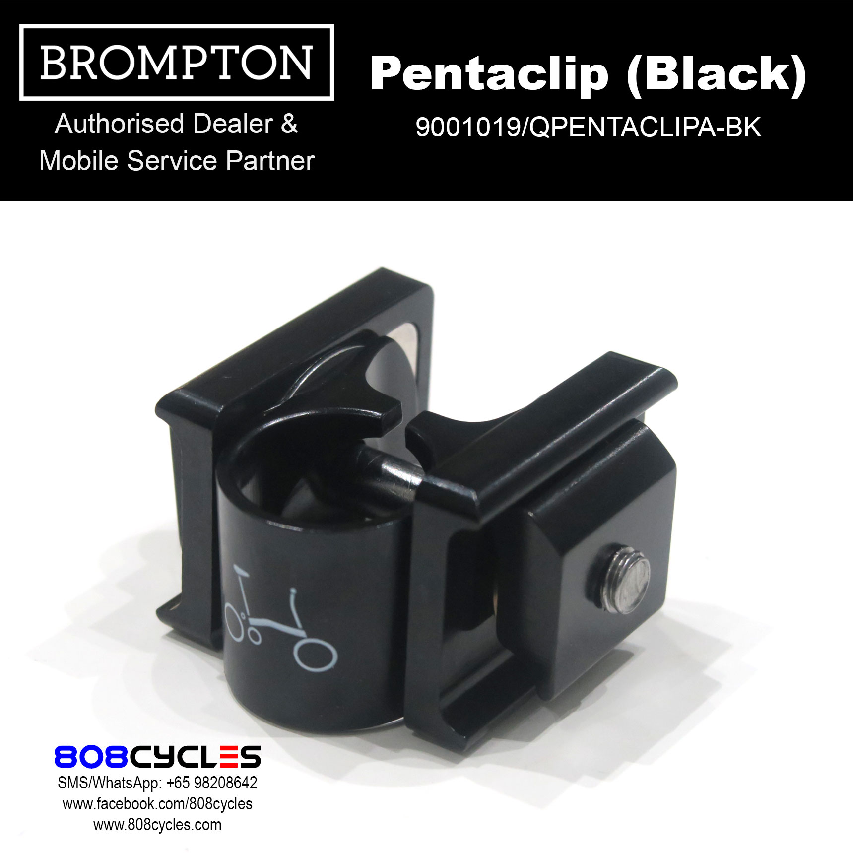 BROMPTON Pentaclip (Black or Silver) - Image 2