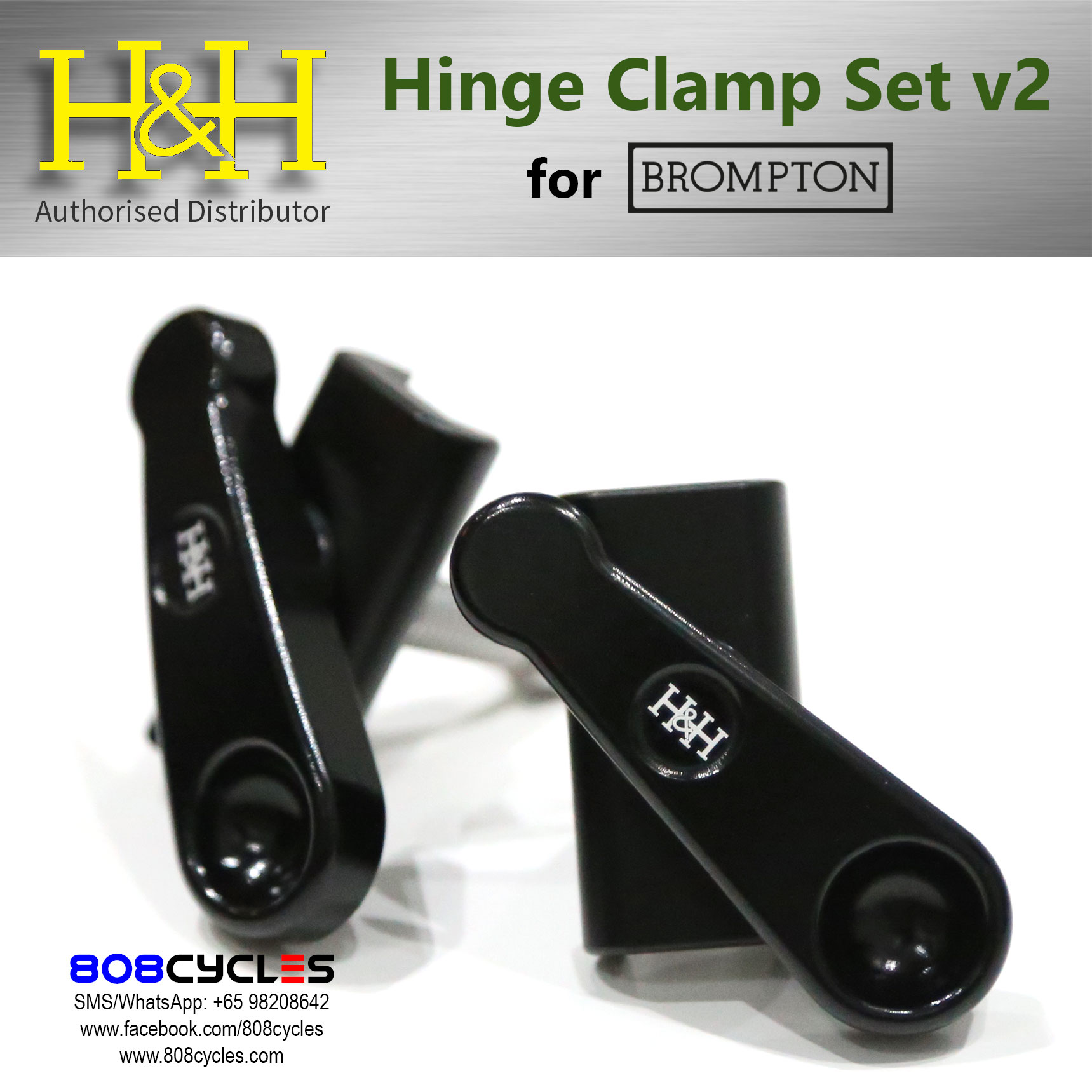H&H Hinge Clamp Set (v2) for Bromptons - Image 2