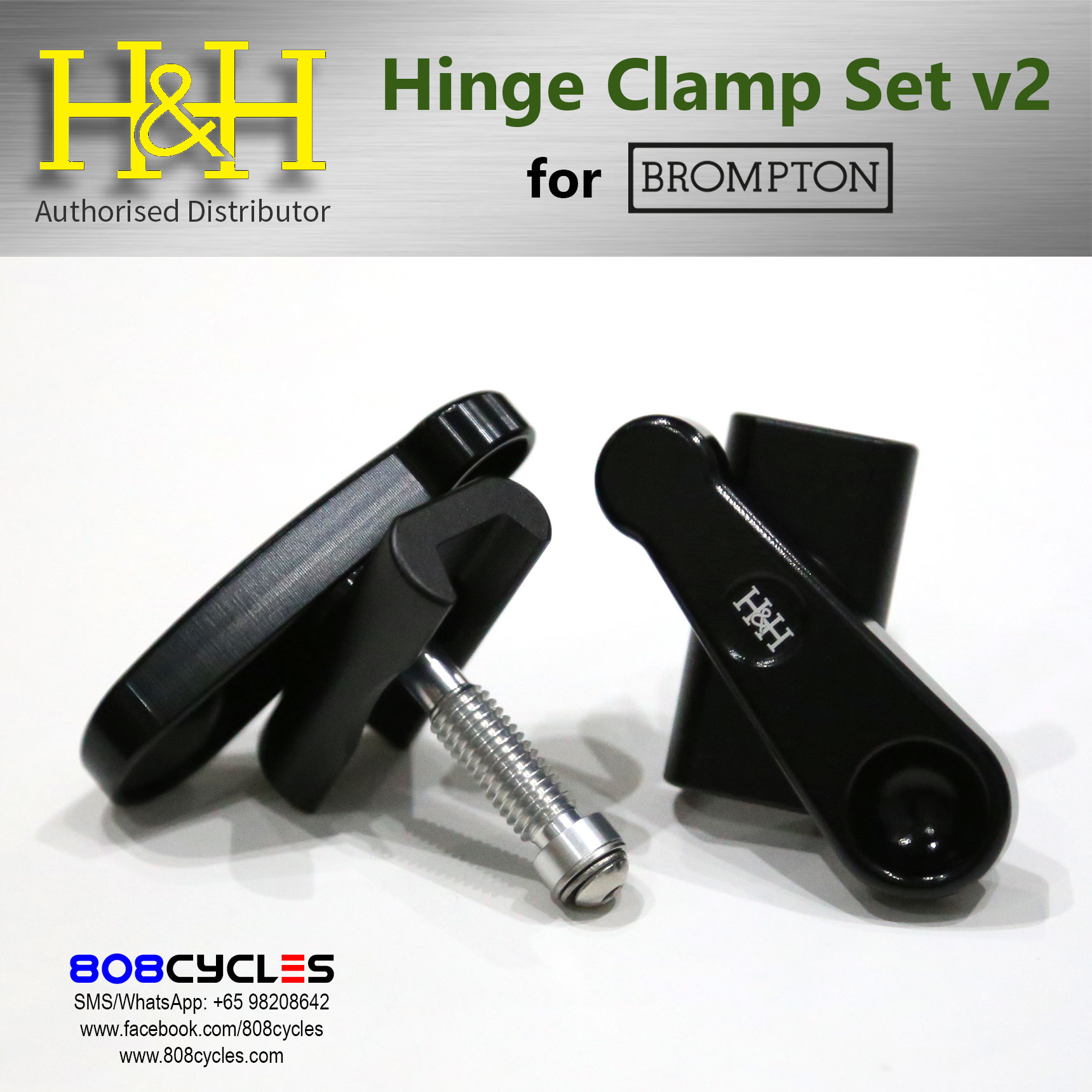 H&H Hinge Clamp Set (v2) for Bromptons - Image 3