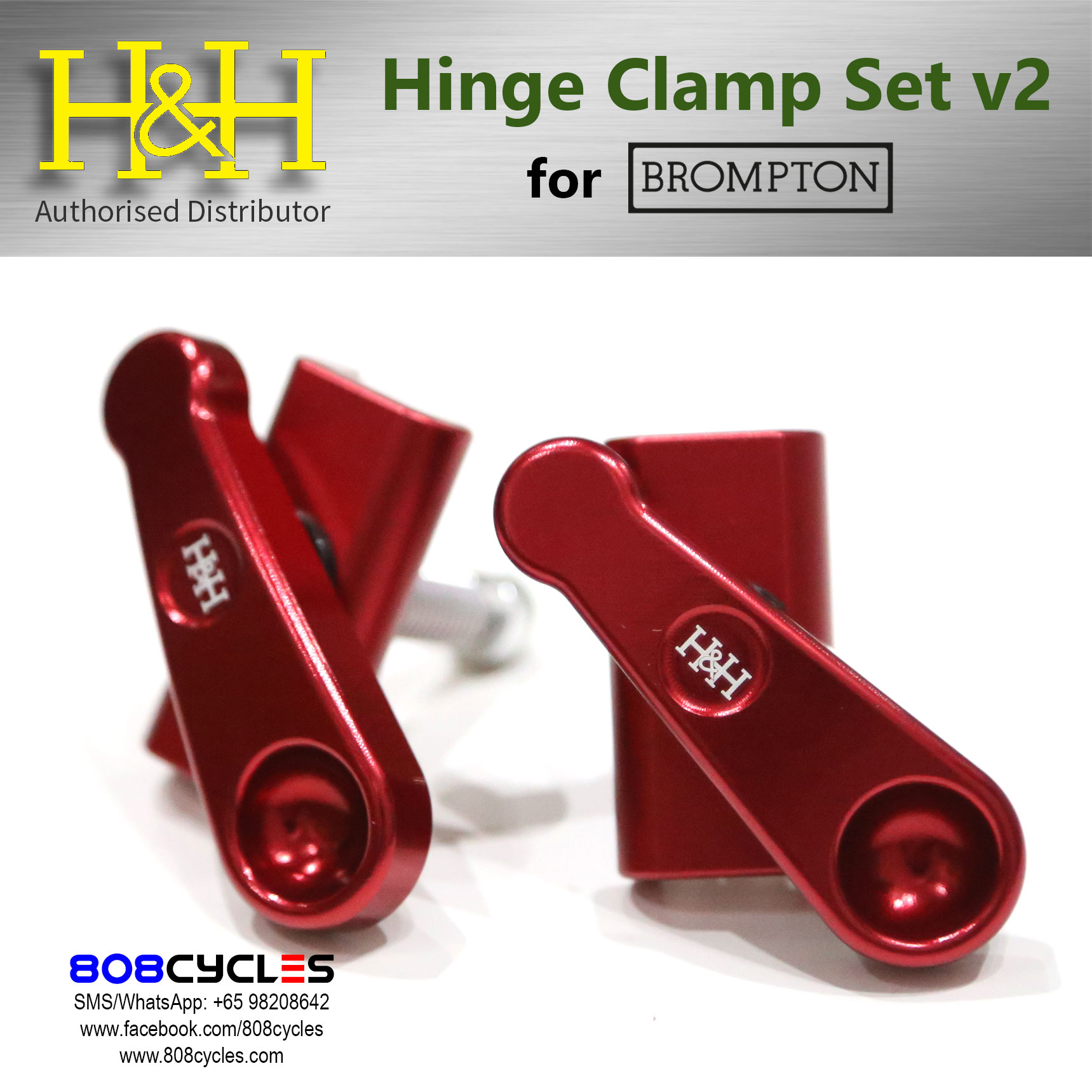 H&H Hinge Clamp Set (v2) for Bromptons - Image 8