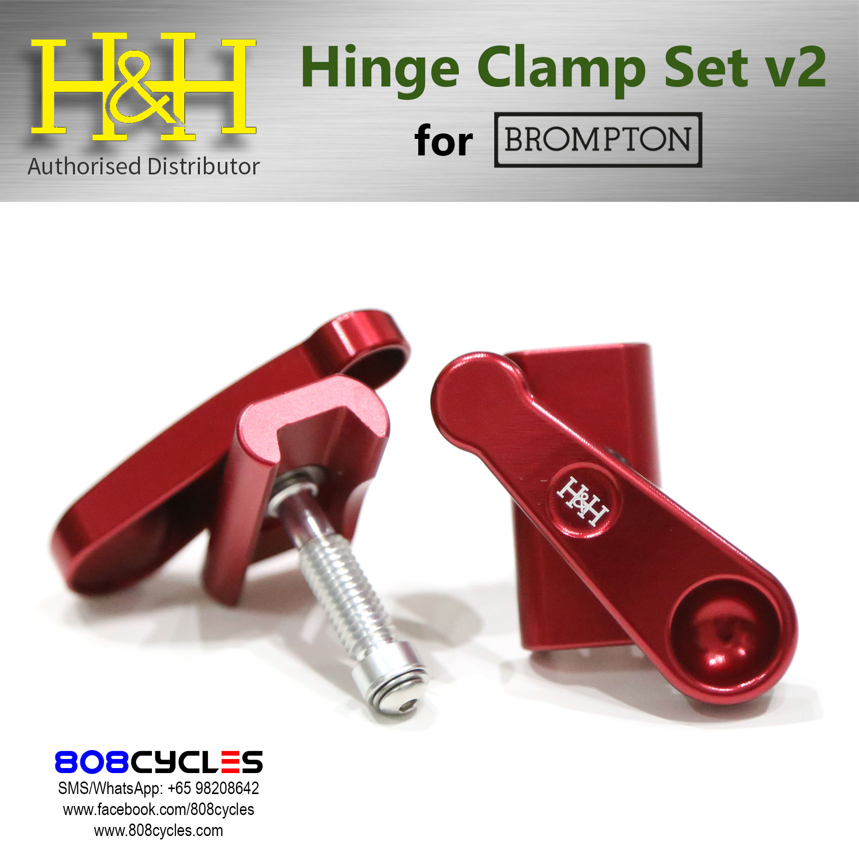 H&H Hinge Clamp Set (v2) for Bromptons - Image 9