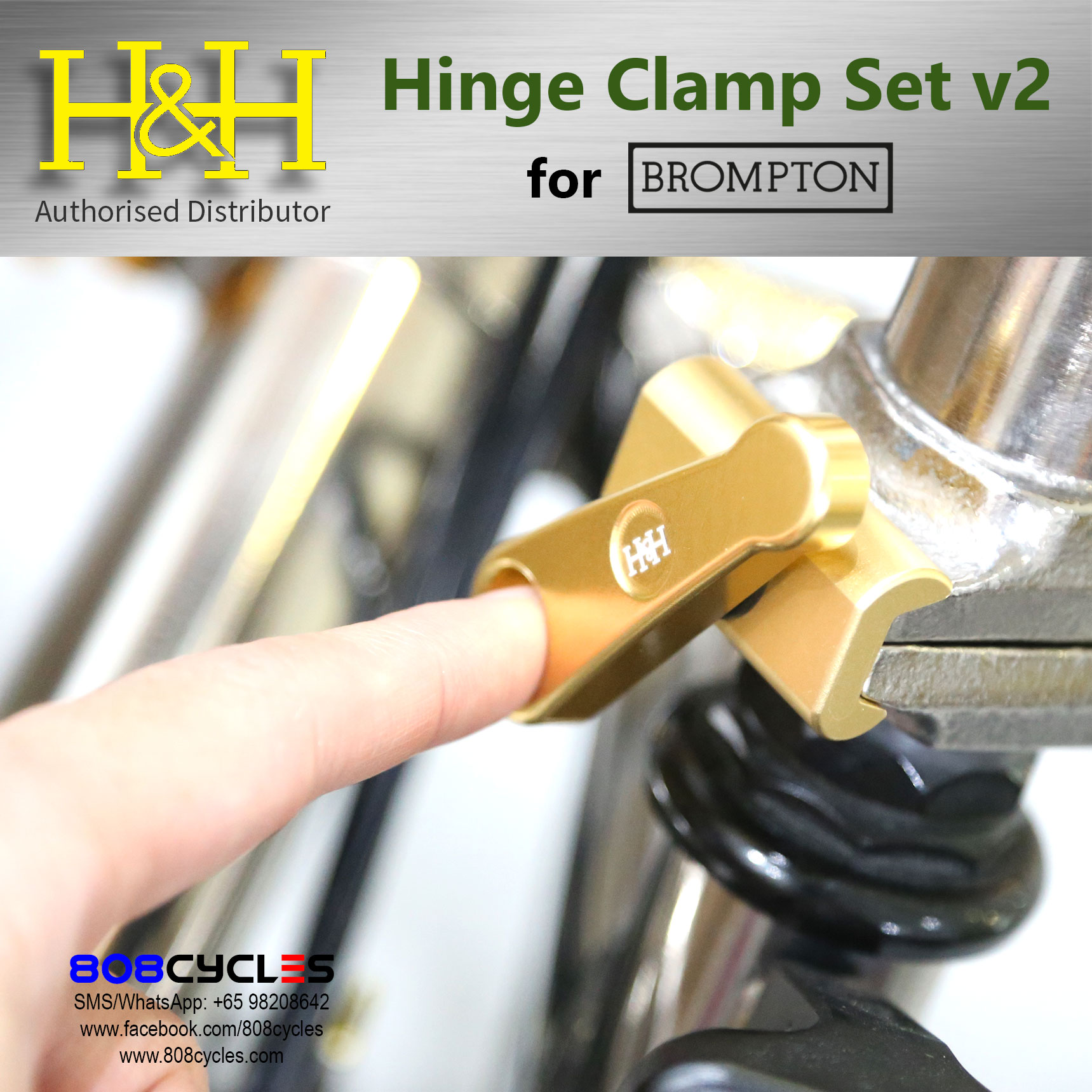 H&H Hinge Clamp Set (v2) for Bromptons - Image 12