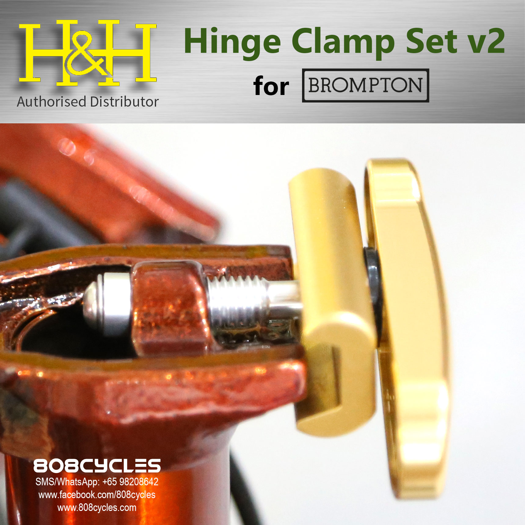 H&H Hinge Clamp Set (v2) for Bromptons - Image 16