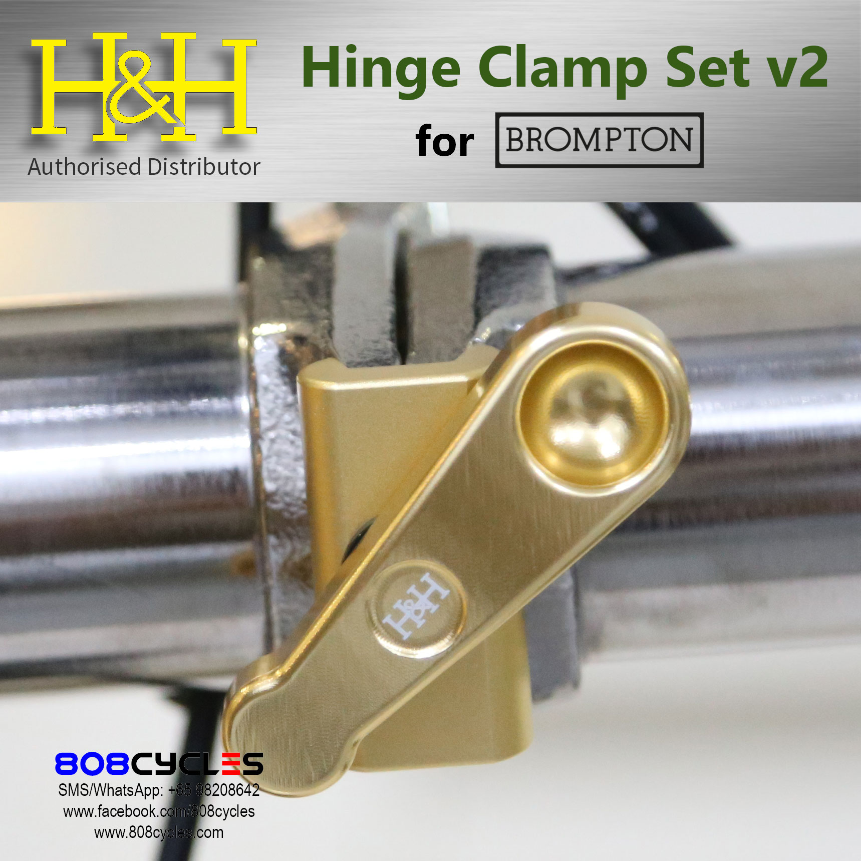 H&H Hinge Clamp Set (v2) for Bromptons - Image 17