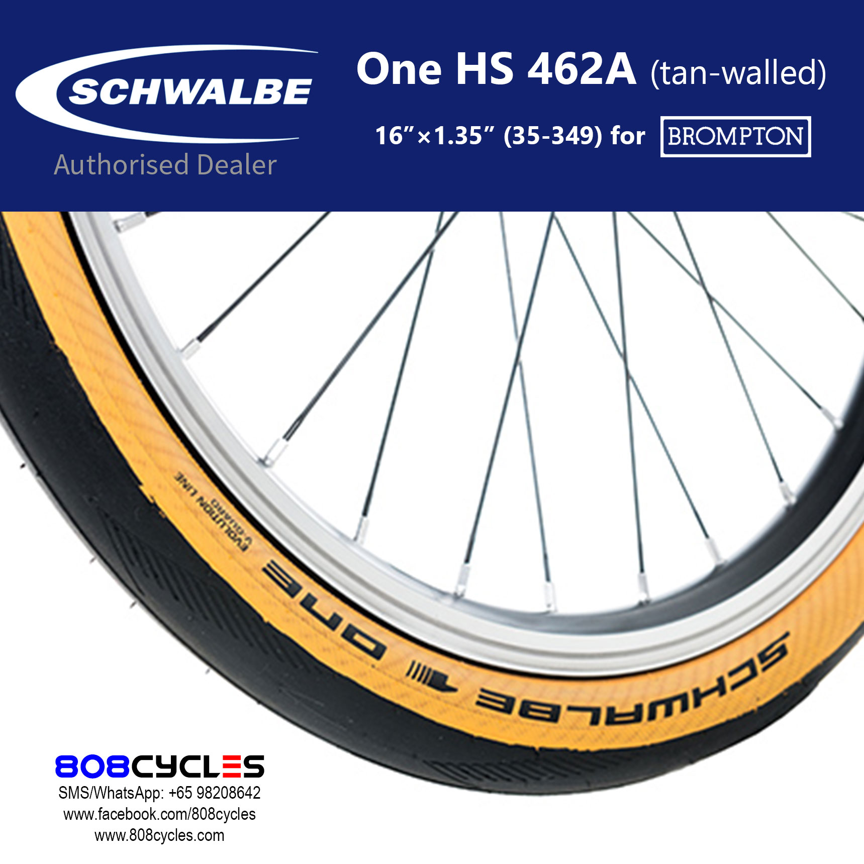 Schwalbe One HS 462A (tan-walled, foldable) - Image 4