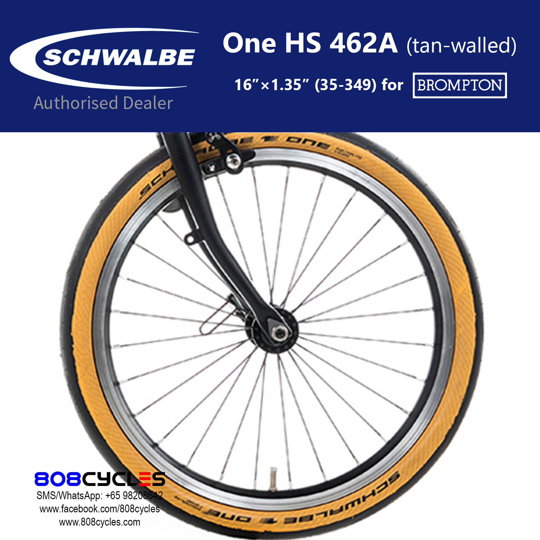 Schwalbe One HS 462A (tan-walled, foldable) - Image 5