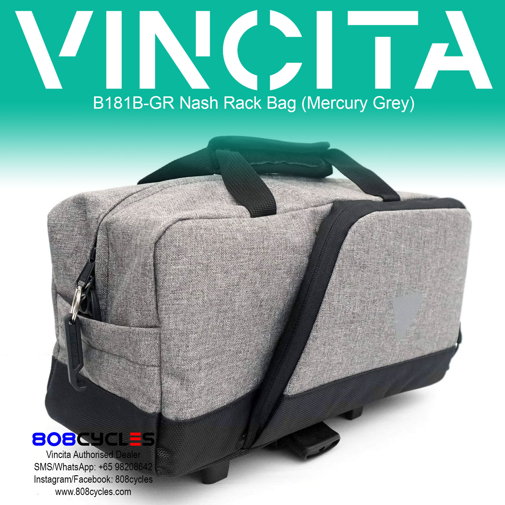 Vincita B181B Nash Rear Rack Bag - Image 11