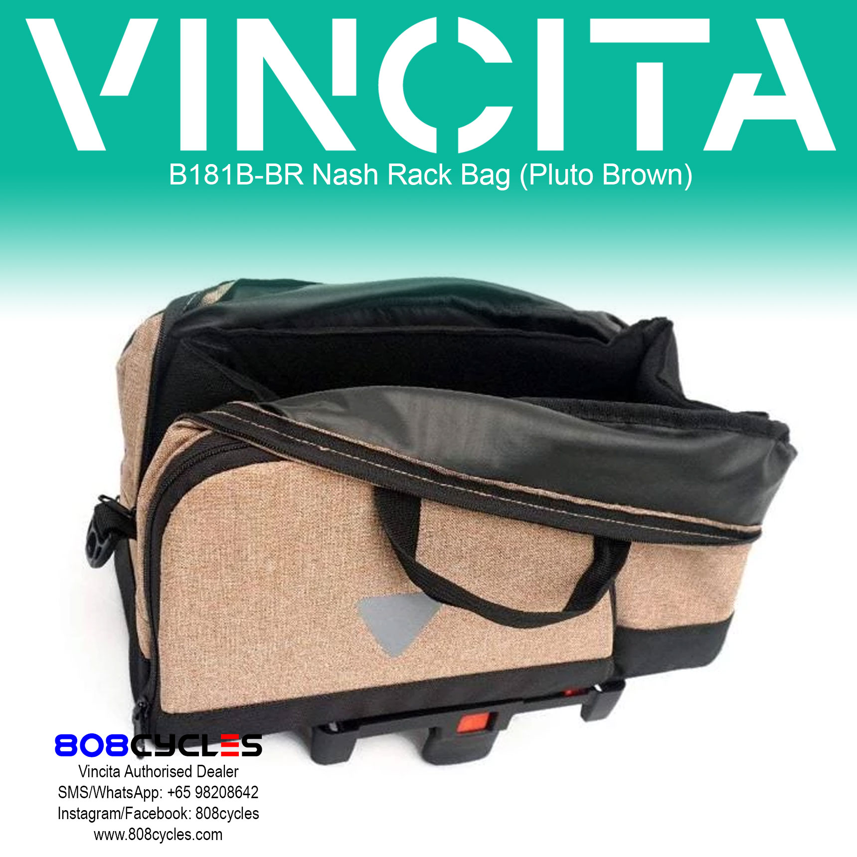 Vincita B181B Nash Rear Rack Bag - Image 14