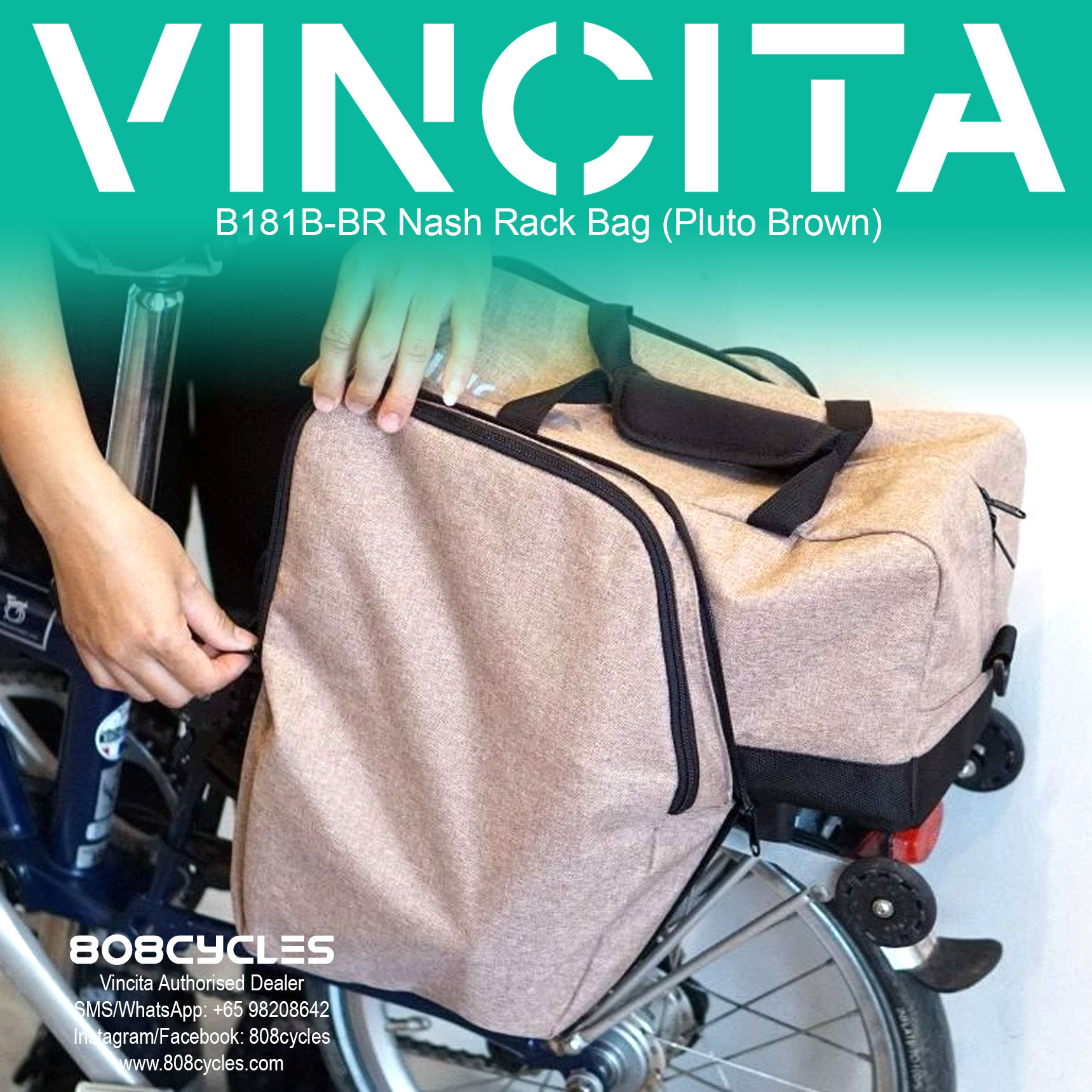 Vincita B181B Nash Rear Rack Bag - Image 2