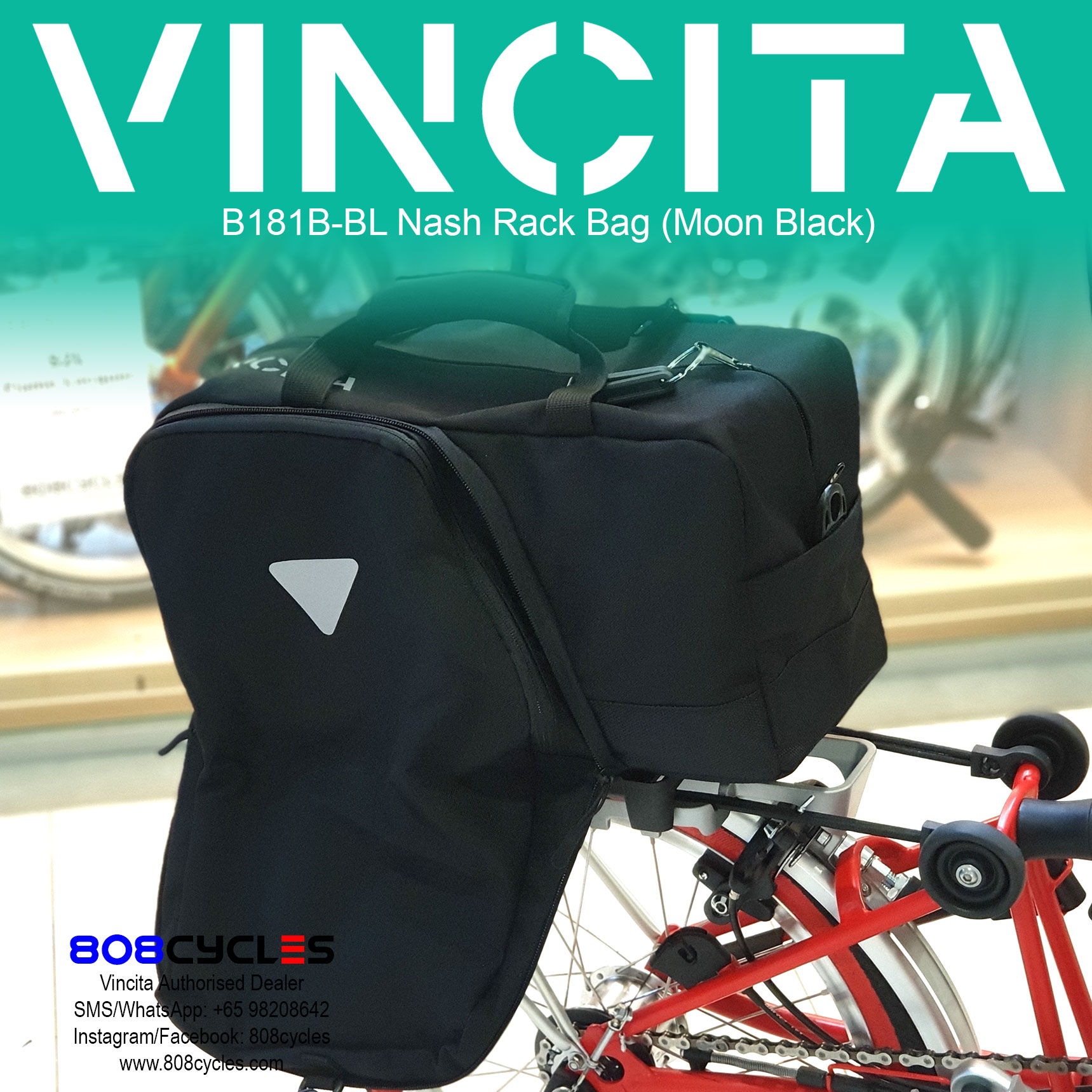 Vincita B181B Nash Rear Rack Bag - Image 8