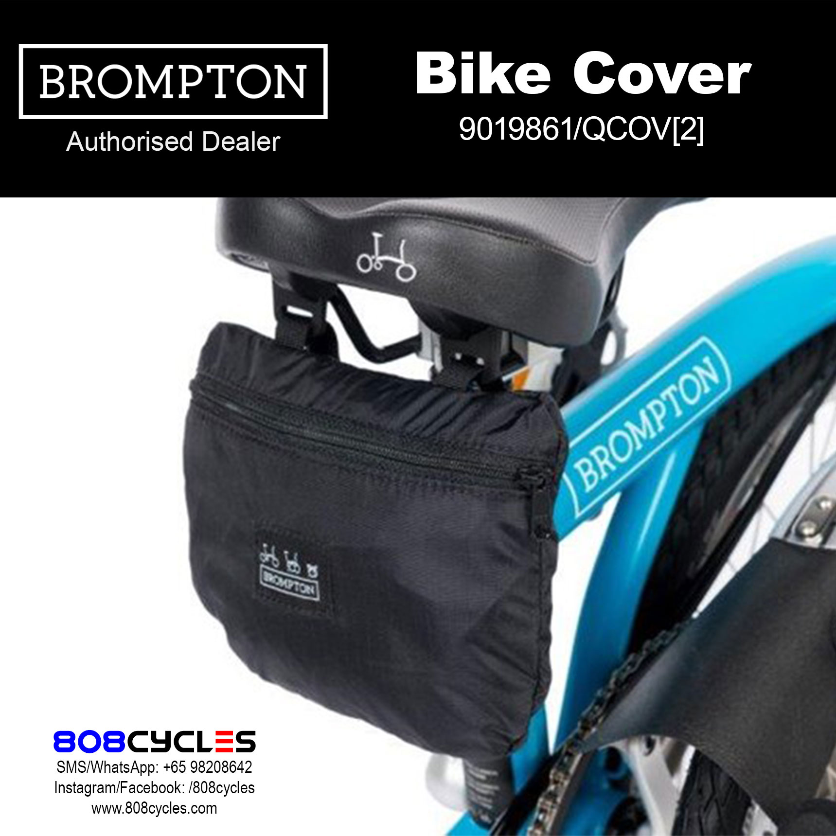 Brompton Bike Cover with Integrated Pouch - Image 2