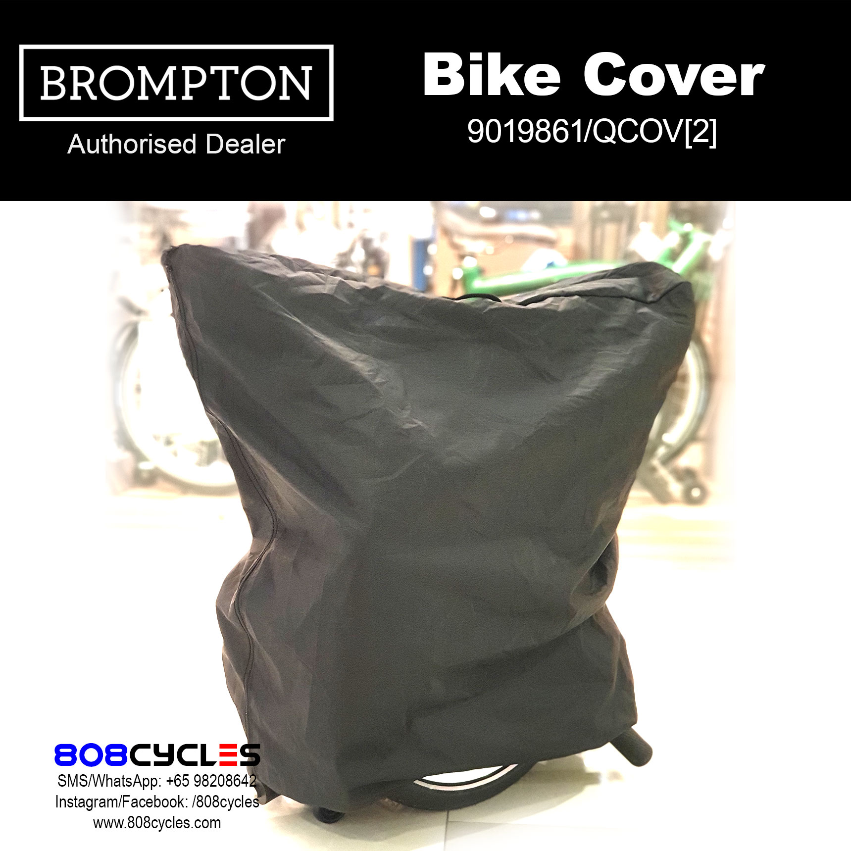 Brompton Bike Cover with Integrated Pouch - Image 3