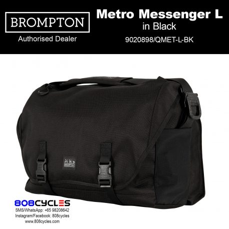 Brompton Metro Messenger Bag Large – Black – 808 Cycles
