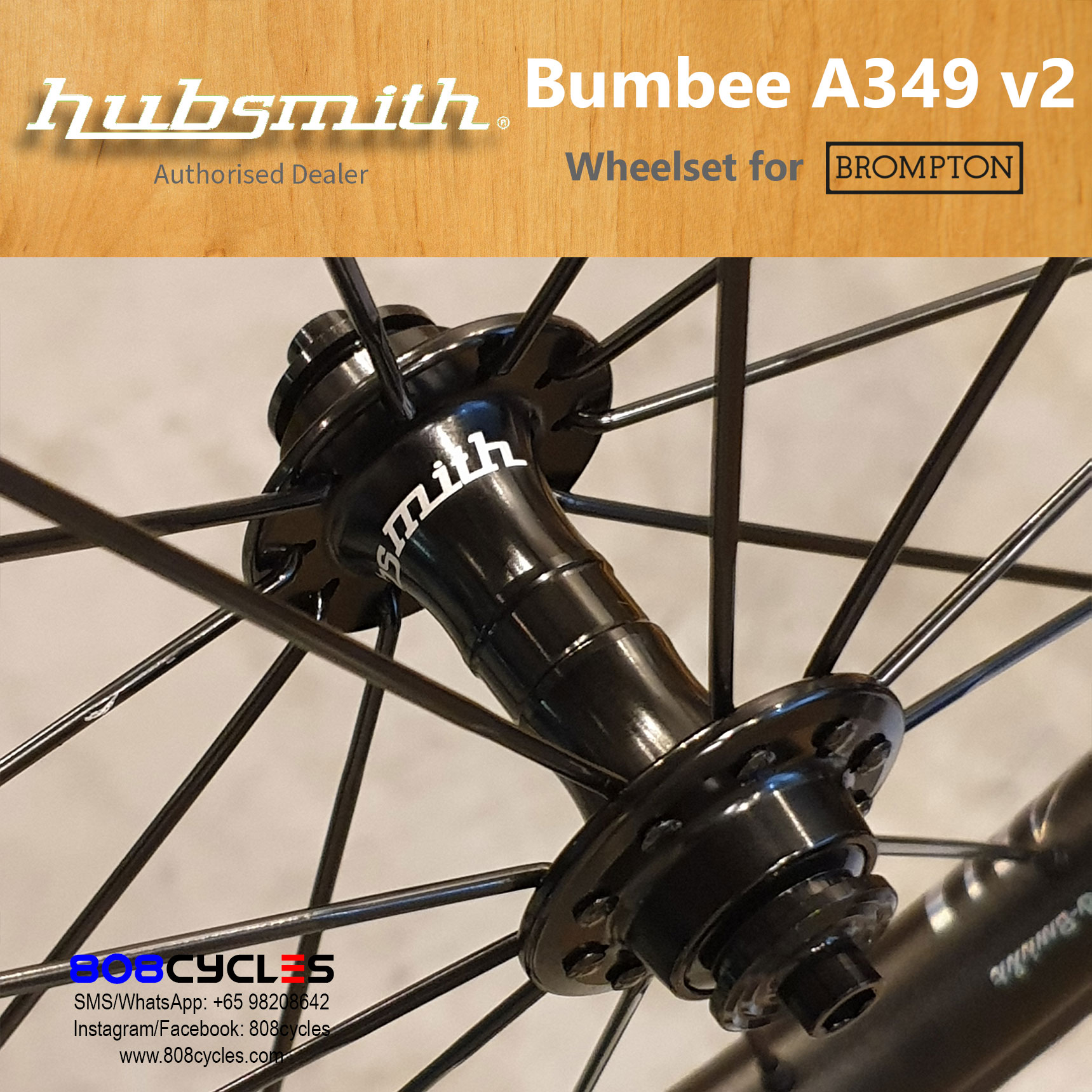 Hubsmith A349 Bumbee (v2) 2-speed wheelset for Bromptons - Image 8