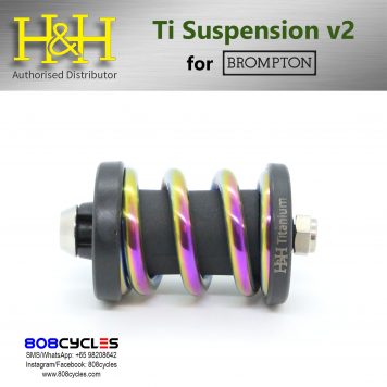 H&H Rainbow Titanium Suspension Block v2 for Brompton 2-/3-/6-speed
