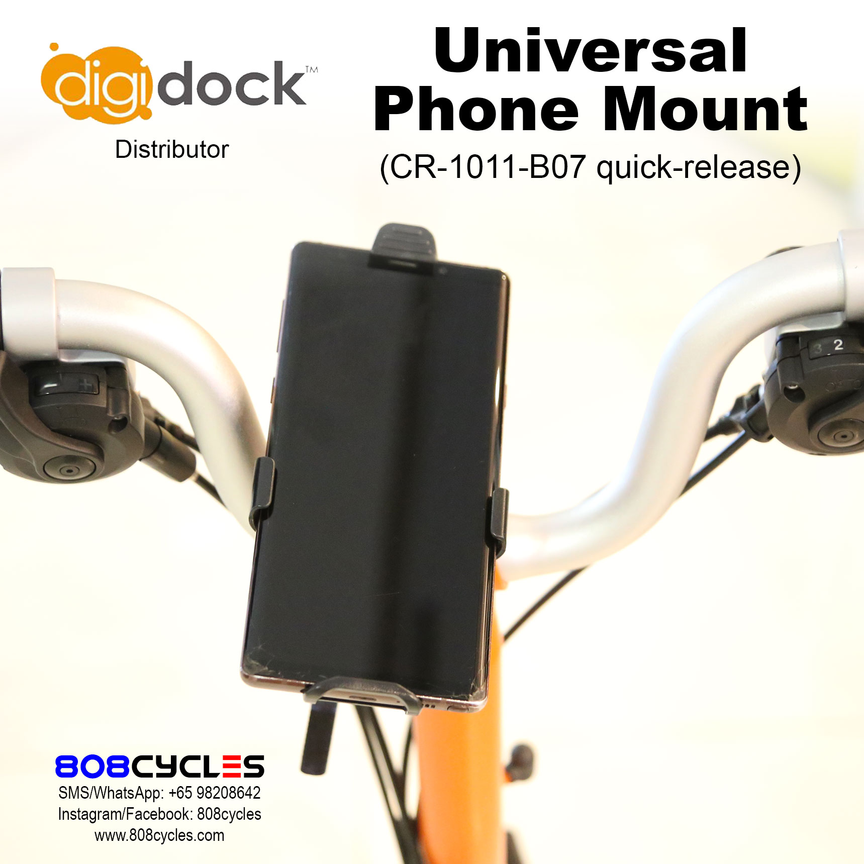 Digidock Universal Phone Mount QR (bicycles/motorbikes) - Image 5