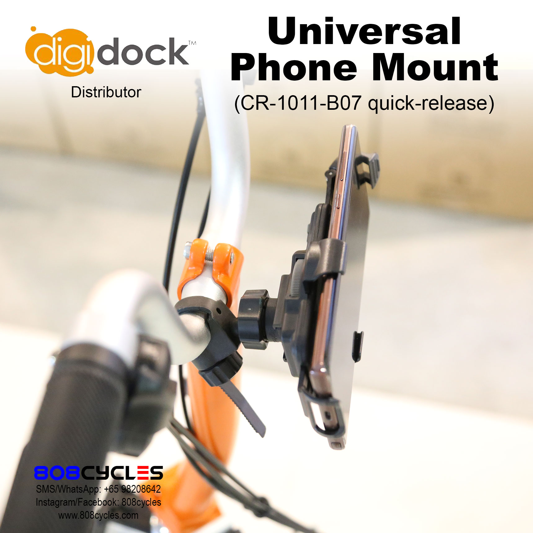 Digidock Universal Phone Mount QR (bicycles/motorbikes) - Image 6