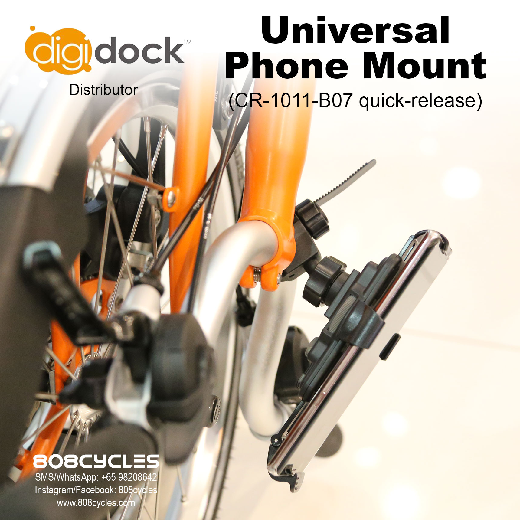 Digidock Universal Phone Mount QR (bicycles/motorbikes) - Image 7