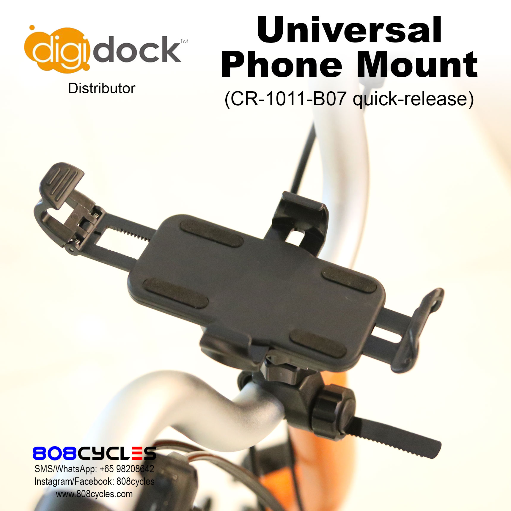 Digidock Universal Phone Mount QR (bicycles/motorbikes) - Image 8
