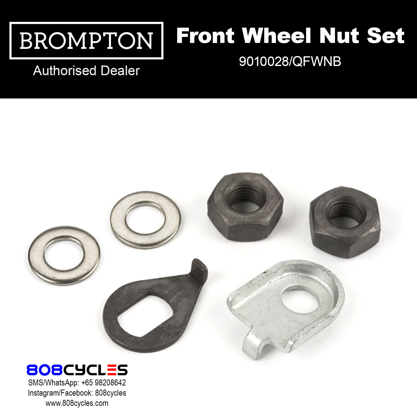 BROMPTON Front Wheel Axle Nut Set