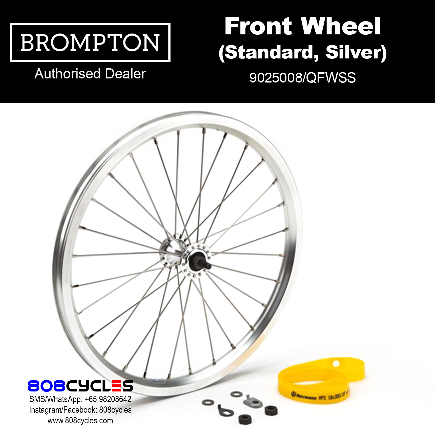 BROMPTON Front Wheel (Standard, Silver)