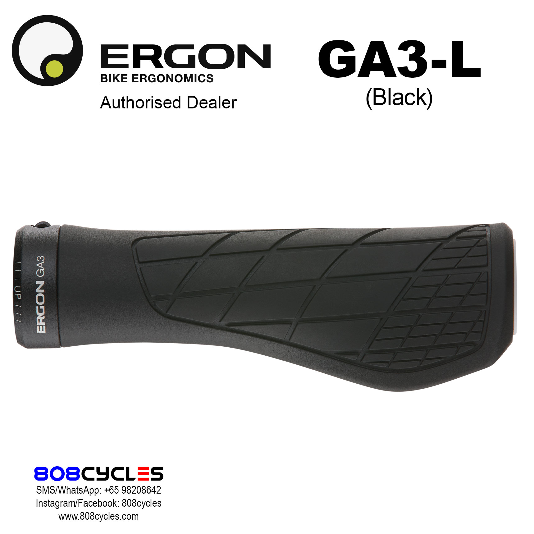 Ergon GA3-L Grips (Black) - Image 4