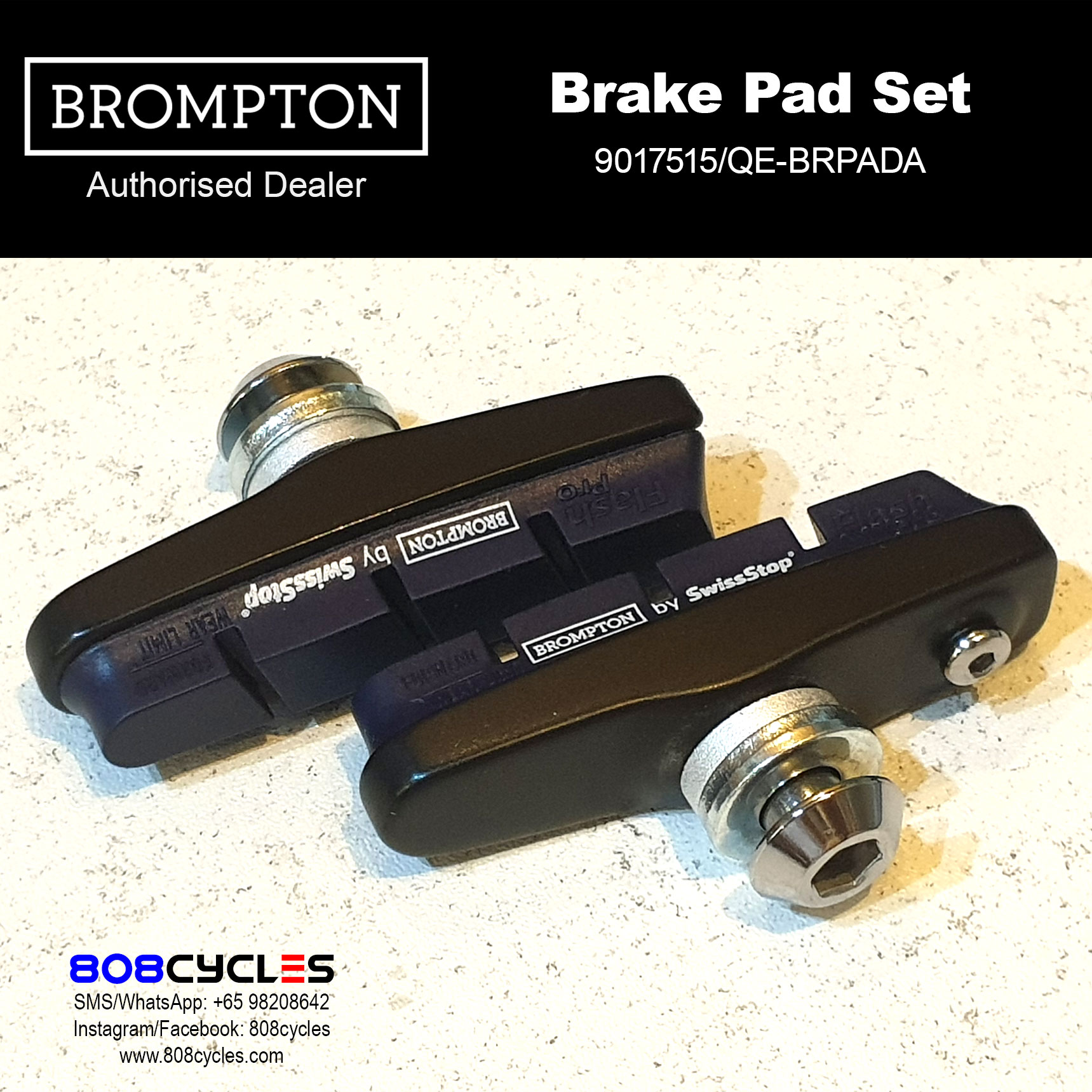 BROMPTON Brake Pad Set (for Electric Brompton)