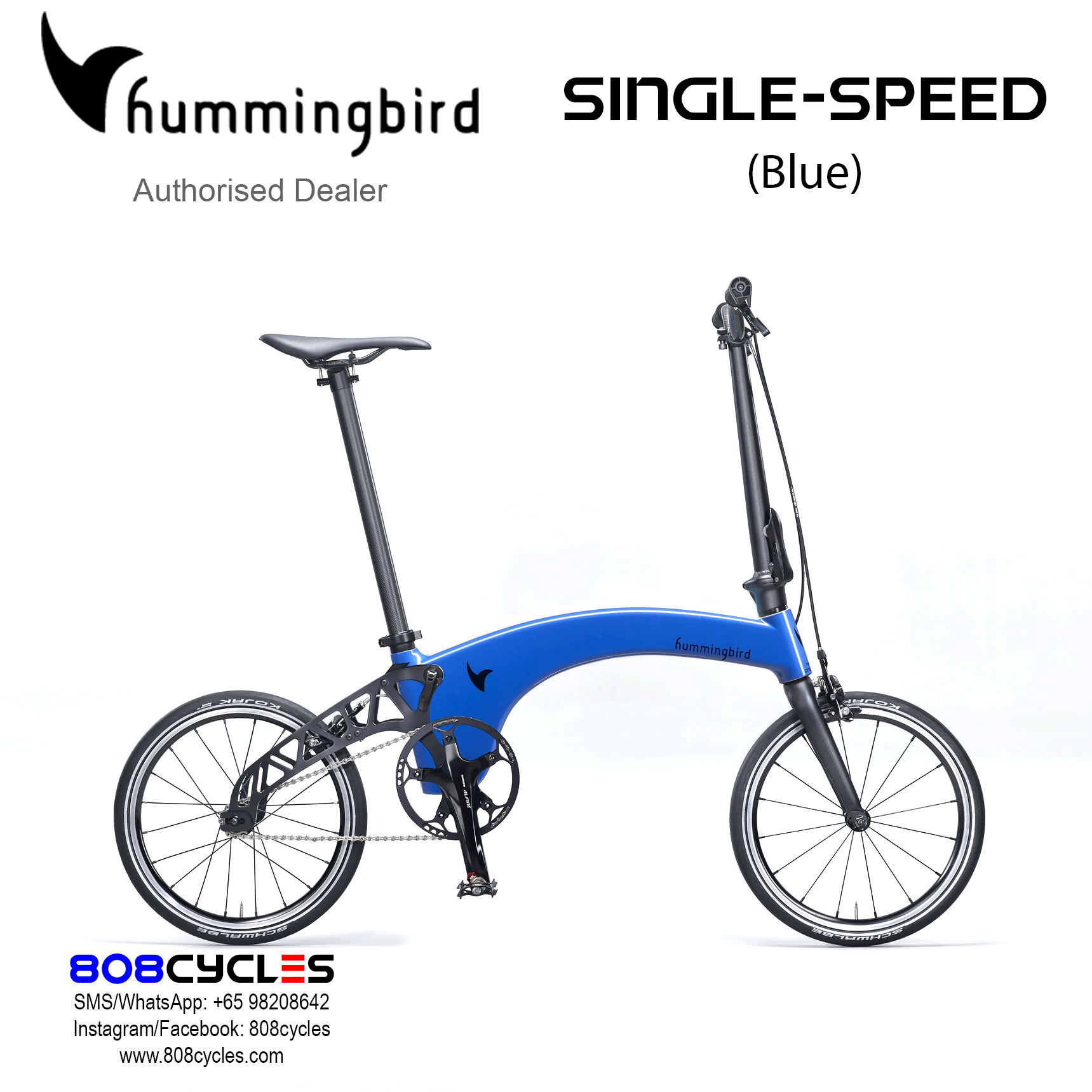 Hummingbird – 1-speed – Blue – 808 Cycles